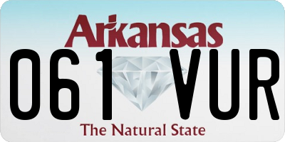 AR license plate 061VUR