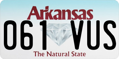 AR license plate 061VUS