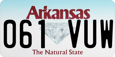 AR license plate 061VUW