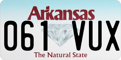 AR license plate 061VUX