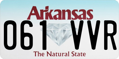 AR license plate 061VVR