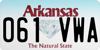 AR license plate 061VWA