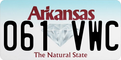 AR license plate 061VWC