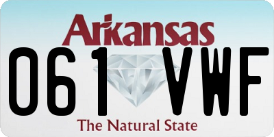 AR license plate 061VWF
