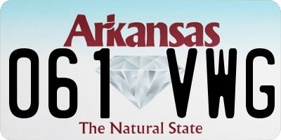 AR license plate 061VWG