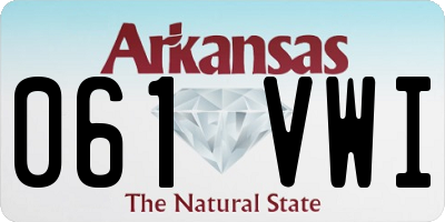 AR license plate 061VWI