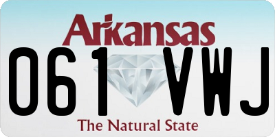 AR license plate 061VWJ