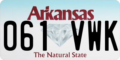 AR license plate 061VWK