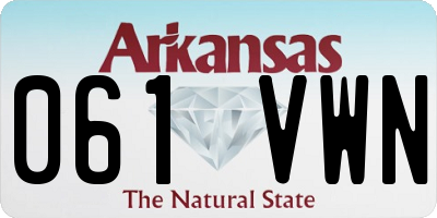 AR license plate 061VWN