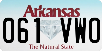 AR license plate 061VWO