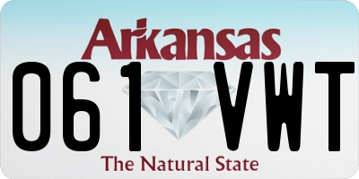 AR license plate 061VWT