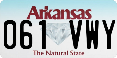 AR license plate 061VWY