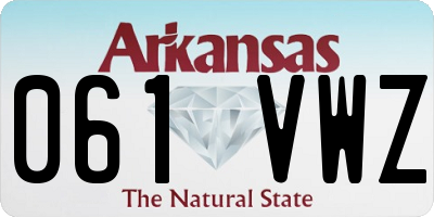 AR license plate 061VWZ