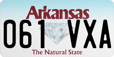 AR license plate 061VXA