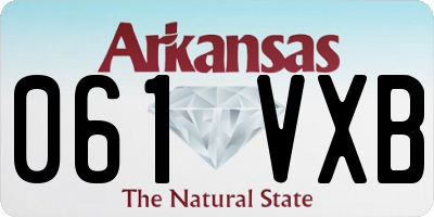 AR license plate 061VXB