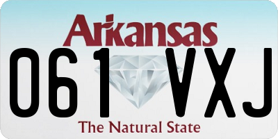AR license plate 061VXJ