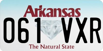 AR license plate 061VXR
