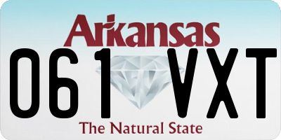 AR license plate 061VXT