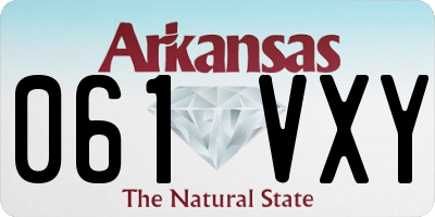 AR license plate 061VXY
