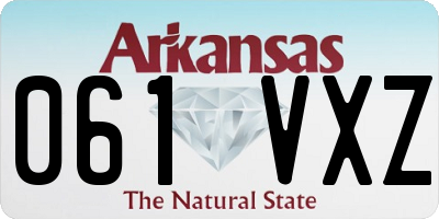 AR license plate 061VXZ