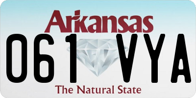 AR license plate 061VYA