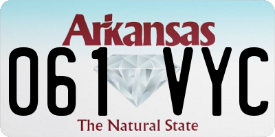AR license plate 061VYC