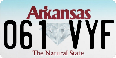 AR license plate 061VYF