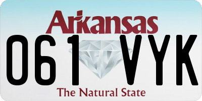 AR license plate 061VYK