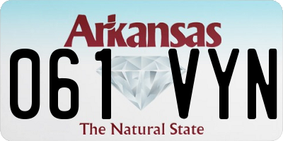 AR license plate 061VYN