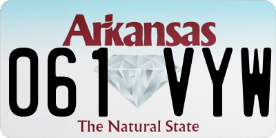 AR license plate 061VYW