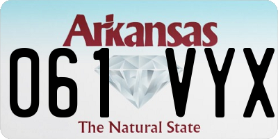 AR license plate 061VYX