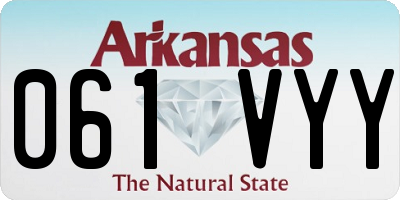AR license plate 061VYY