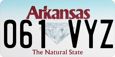 AR license plate 061VYZ