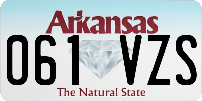 AR license plate 061VZS