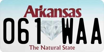 AR license plate 061WAA