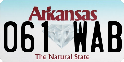 AR license plate 061WAB
