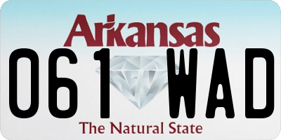 AR license plate 061WAD