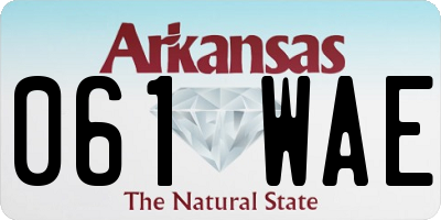 AR license plate 061WAE