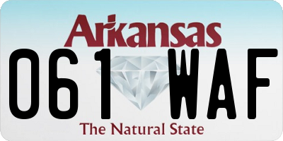 AR license plate 061WAF
