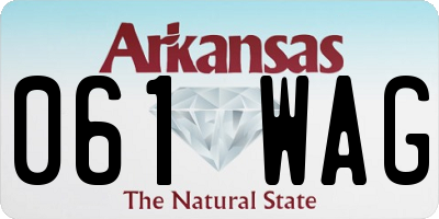 AR license plate 061WAG