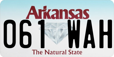 AR license plate 061WAH
