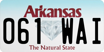 AR license plate 061WAI