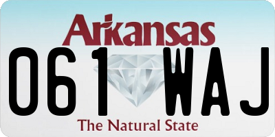 AR license plate 061WAJ