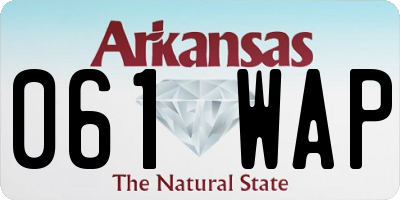 AR license plate 061WAP