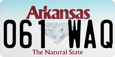 AR license plate 061WAQ