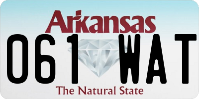 AR license plate 061WAT