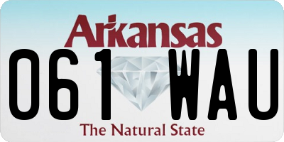AR license plate 061WAU