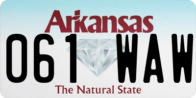 AR license plate 061WAW
