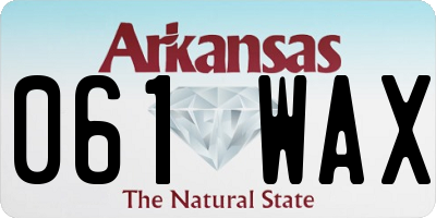 AR license plate 061WAX