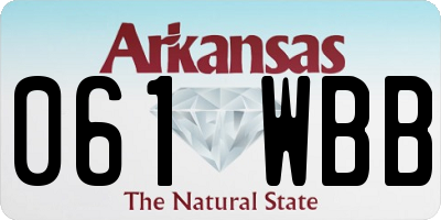 AR license plate 061WBB